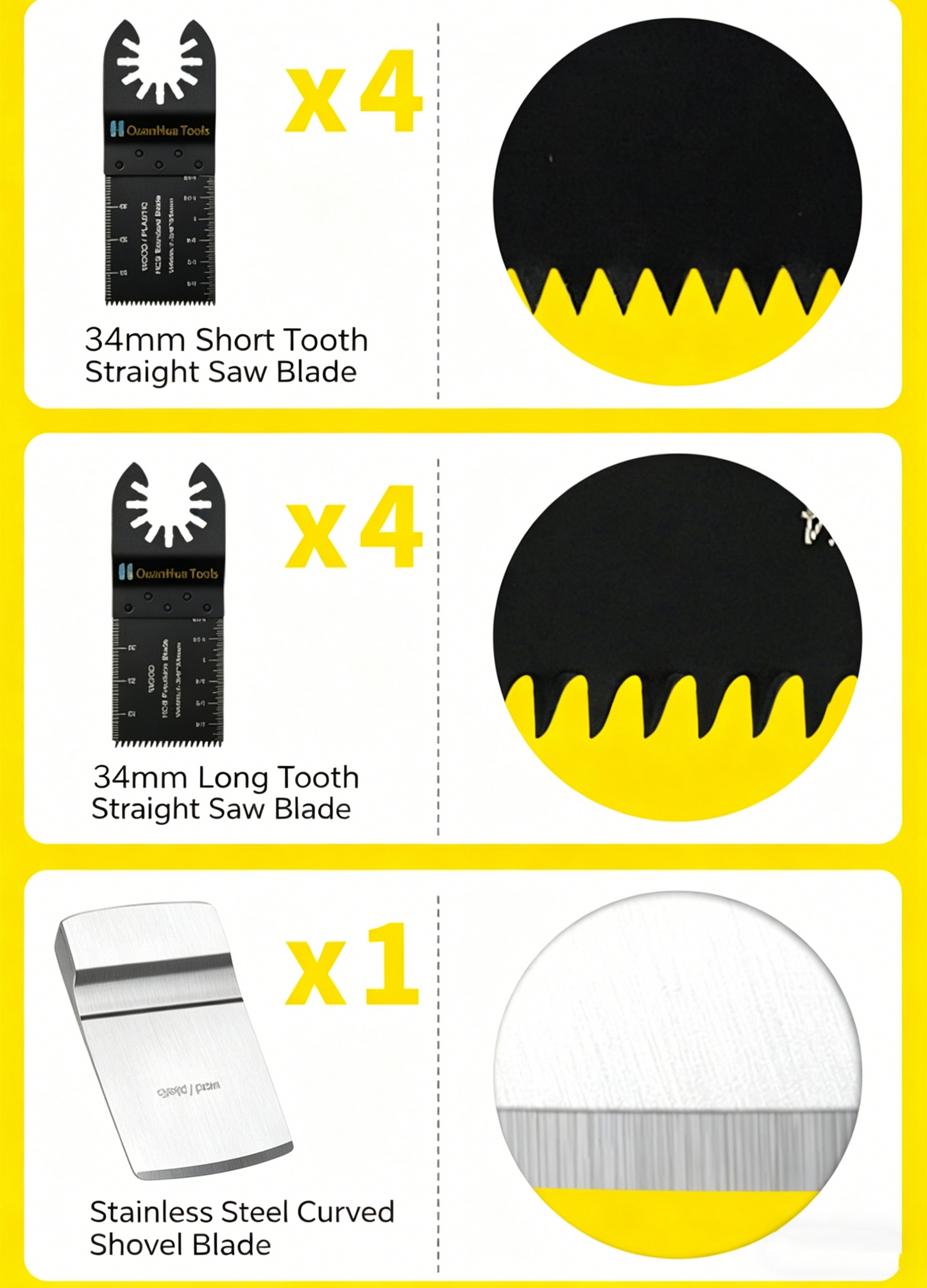 Universal multi-purpose saw blades set 23 pieces