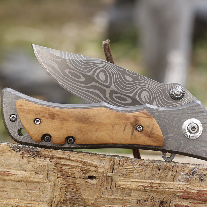 Outdoor Laser-Engraved Folding Knife