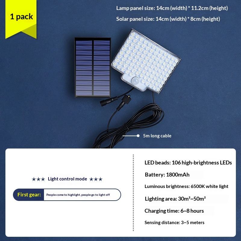 106LED Solar-Powered Outdoor Garden Lights