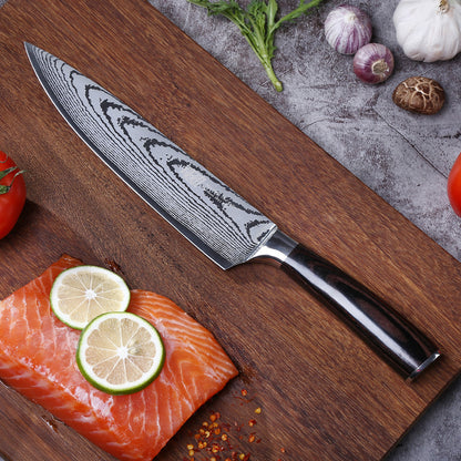8 Inches Damascus Kitchen Knife with Gift Box Packing