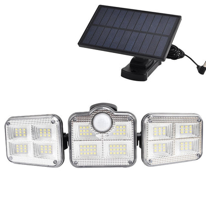 Three-Head Sensor Wall Lamp Split Outdoor Courtyard Lamp