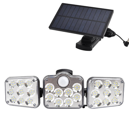 Three-Head Sensor Wall Lamp Split Outdoor Courtyard Lamp