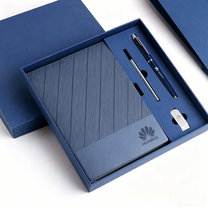 Customized Logo Notebook Gift Box Set ( Pen + Notebook + USB )