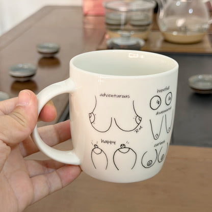 Ceramic mugs with customized logo--Boobie design