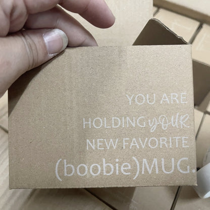 Ceramic mugs with customized logo--Boobie design