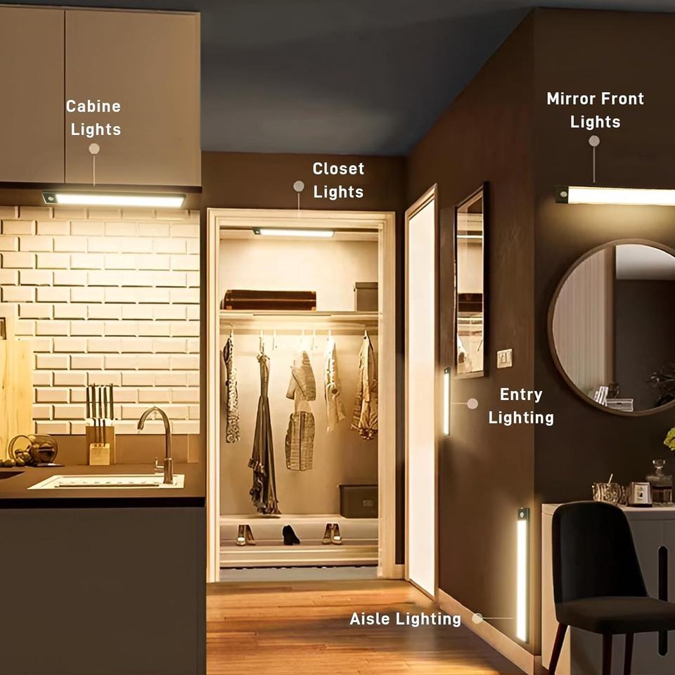 Cabinet sensor lighting