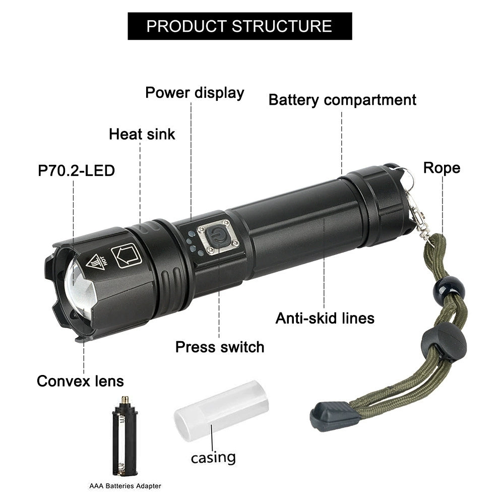 P70 Super Bright Flashlight with Box Packing
