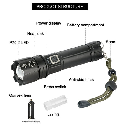 P70 Super Bright Flashlight with Box Packing