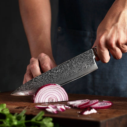 Damascus Steel Chef's Knife Set 6pcs