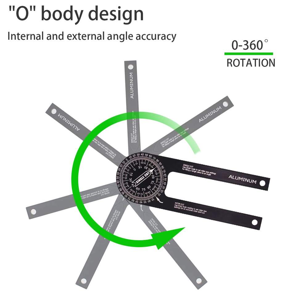 360-degree aluminum alloy angle gauge