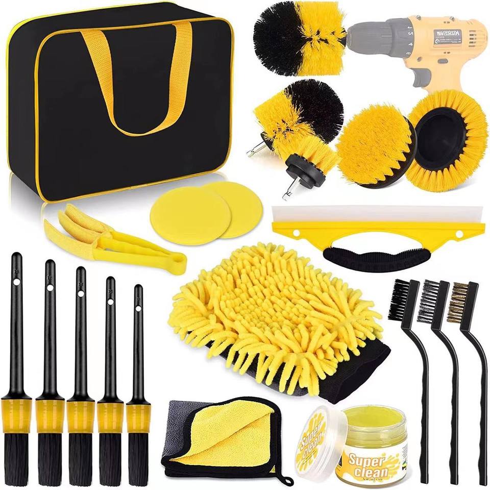 20-piece Electric Drill Brush Set for Washing Cars