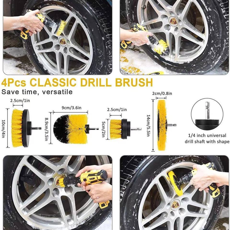 20-piece Electric Drill Brush Set for Washing Cars