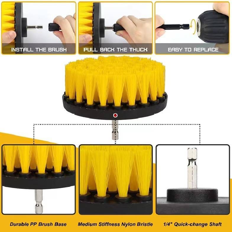 20-piece Electric Drill Brush Set for Washing Cars