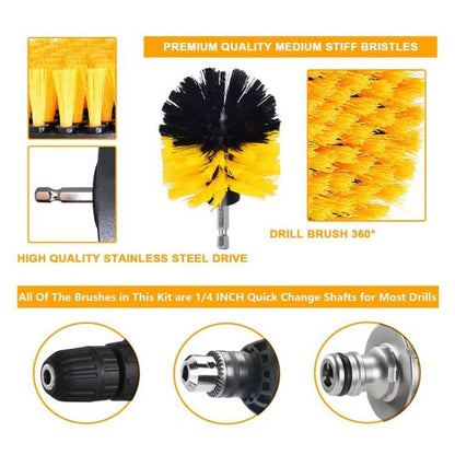 20-piece Electric Drill Brush Set for Washing Cars