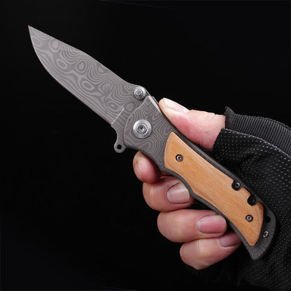 Outdoor Laser-Engraved Folding Knife