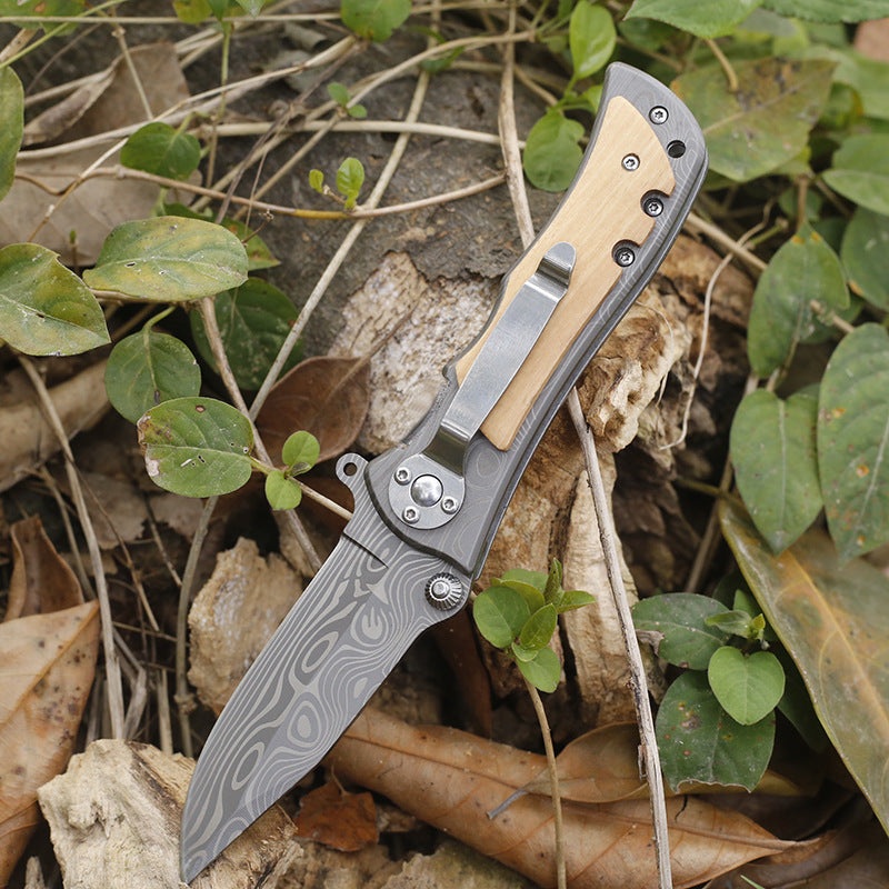 Outdoor Laser-Engraved Folding Knife
