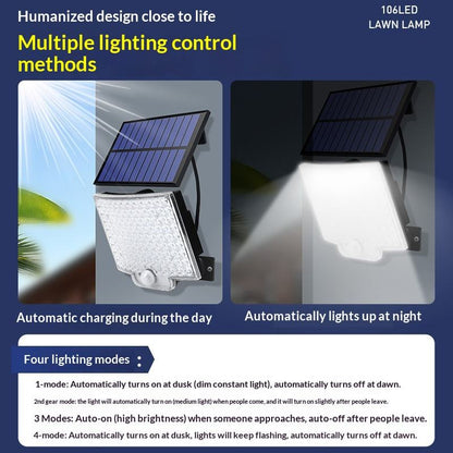 106LED Solar-Powered Outdoor Garden Lights
