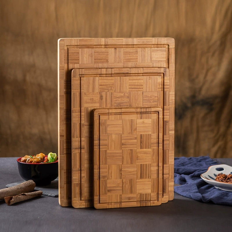 Household Chessboard-Patterned Bamboo Cutting Board