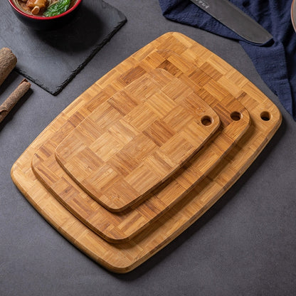Household Chessboard-Patterned Bamboo Cutting Board
