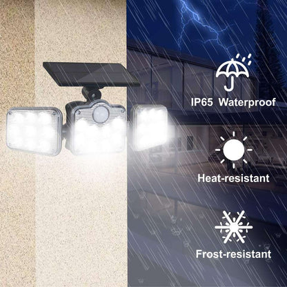 Three-Head Sensor Wall Lamp Split Outdoor Courtyard Lamp