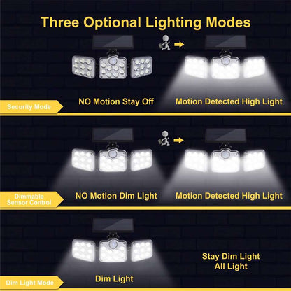 Three-Head Sensor Wall Lamp Split Outdoor Courtyard Lamp