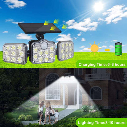 Three-Head Sensor Wall Lamp Split Outdoor Courtyard Lamp