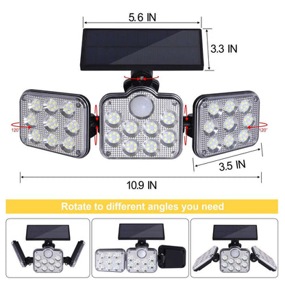 Three-Head Sensor Wall Lamp Split Outdoor Courtyard Lamp