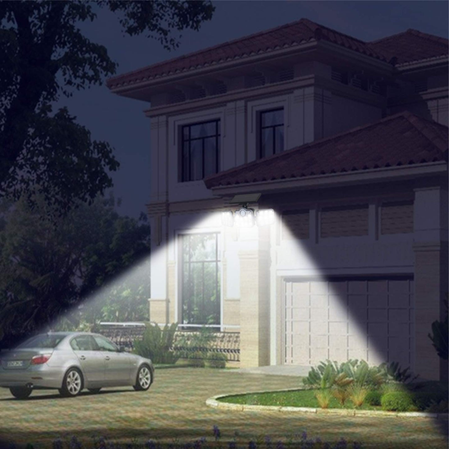 Three-Head Sensor Wall Lamp Split Outdoor Courtyard Lamp