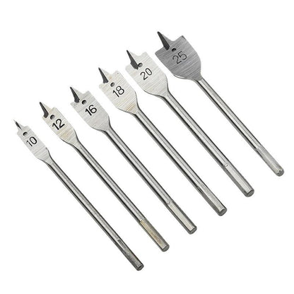 6-piece Set of 10-25mm Three-Point Woodworking Drills