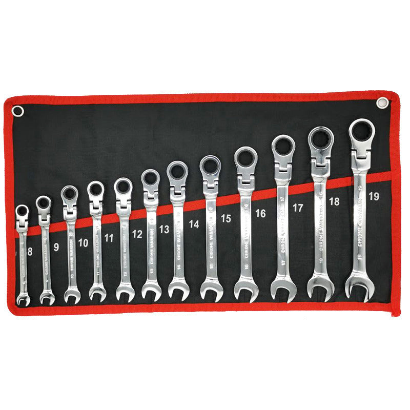 12Pcs Dual-Purpose Ratchet Wrench