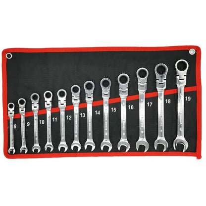 12Pcs Dual-Purpose Ratchet Wrench