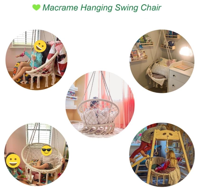 80cm Outdoor Fringed Hanging Chair
