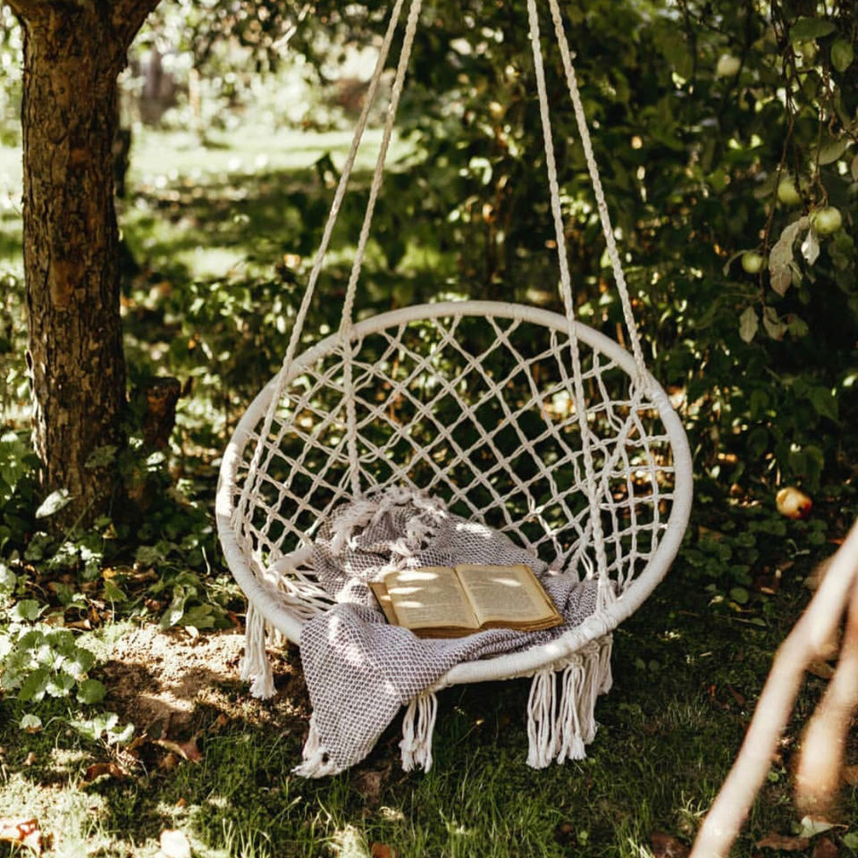 80cm Outdoor Fringed Hanging Chair