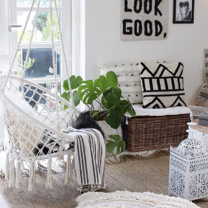 80cm Outdoor Fringed Hanging Chair