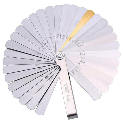 32-piece Stainless Steel Copper-Clamped Feeler Gauge