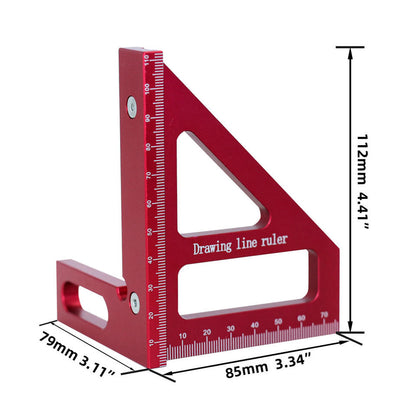 Aluminum Alloy Metric and Imperial Multifunctional Set Square