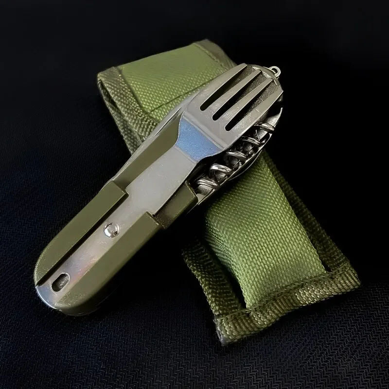 Portable Outdoor Three-piece Cutlery Set