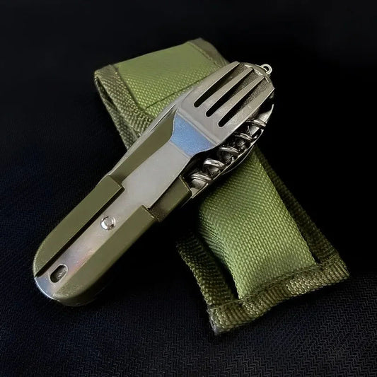 Portable Outdoor Three-piece Cutlery Set