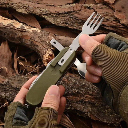 Portable Outdoor Three-piece Cutlery Set