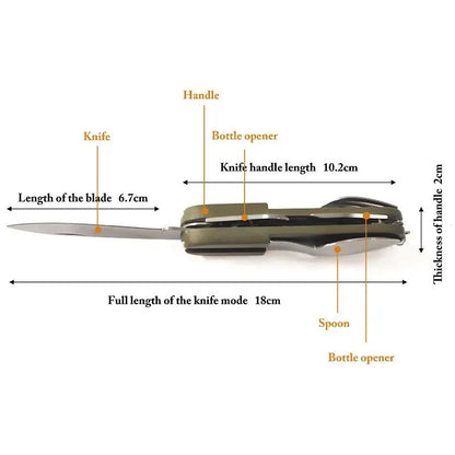 Portable Outdoor Three-piece Cutlery Set