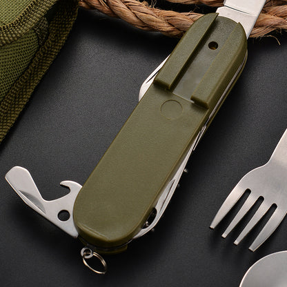 Portable Outdoor Three-piece Cutlery Set