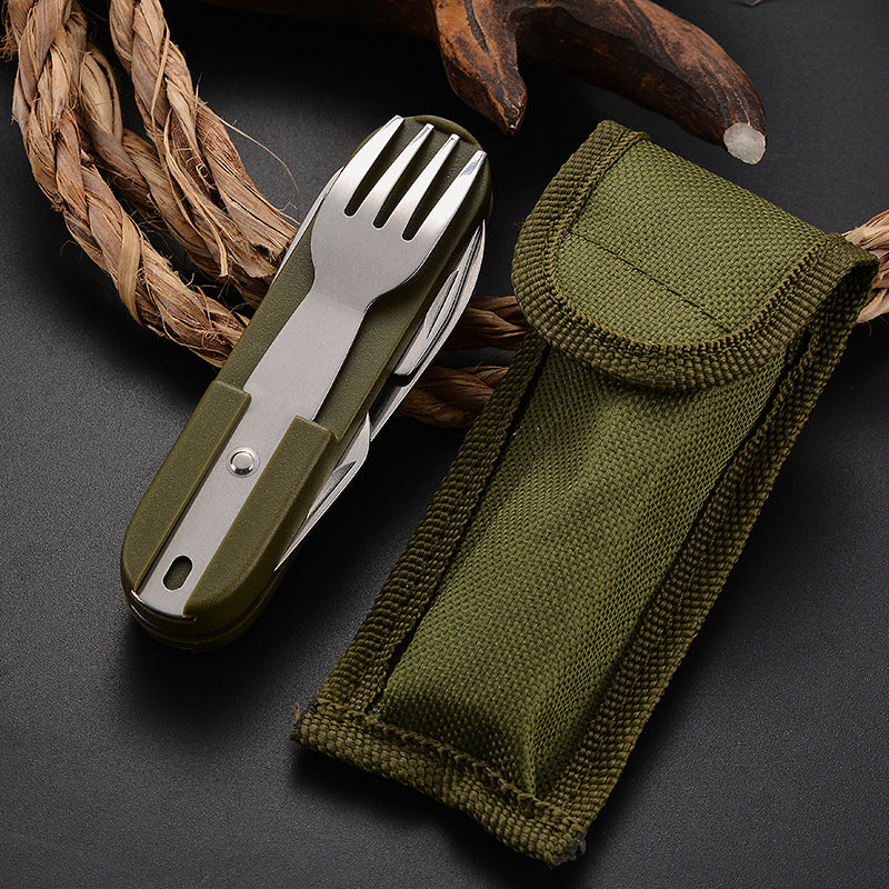 Portable Outdoor Three-piece Cutlery Set