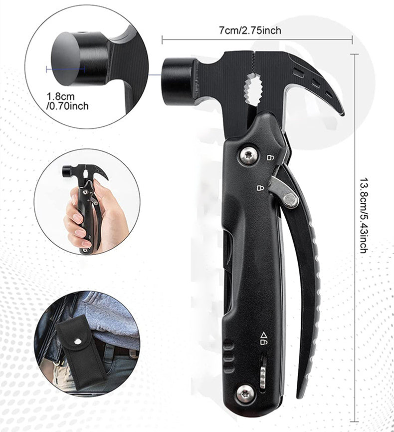Multi-functional Outdoor Portable Tool Claw Hammer