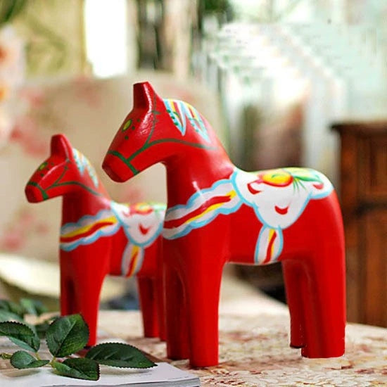 Nordic Swedish Dala Painted Horse