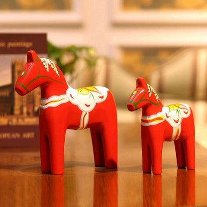 Nordic Swedish Dala Painted Horse