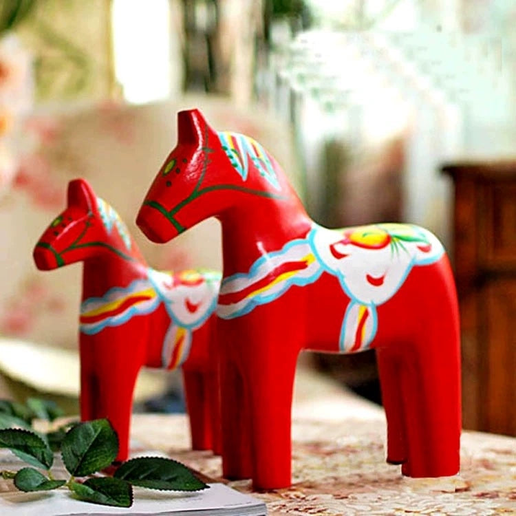 Nordic Swedish Dala Painted Horse
