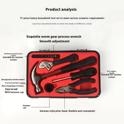 17-piece Multi-functional Household Hardware Tool Set
