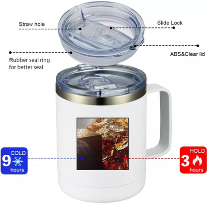 304 Stainless Steel Handle Cup 12oz