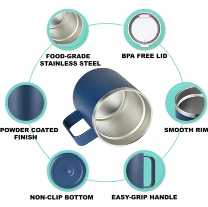 304 Stainless Steel Handle Cup 12oz