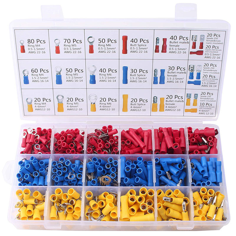 700PCS Insulated Steel Wire Terminals Connectors Kit